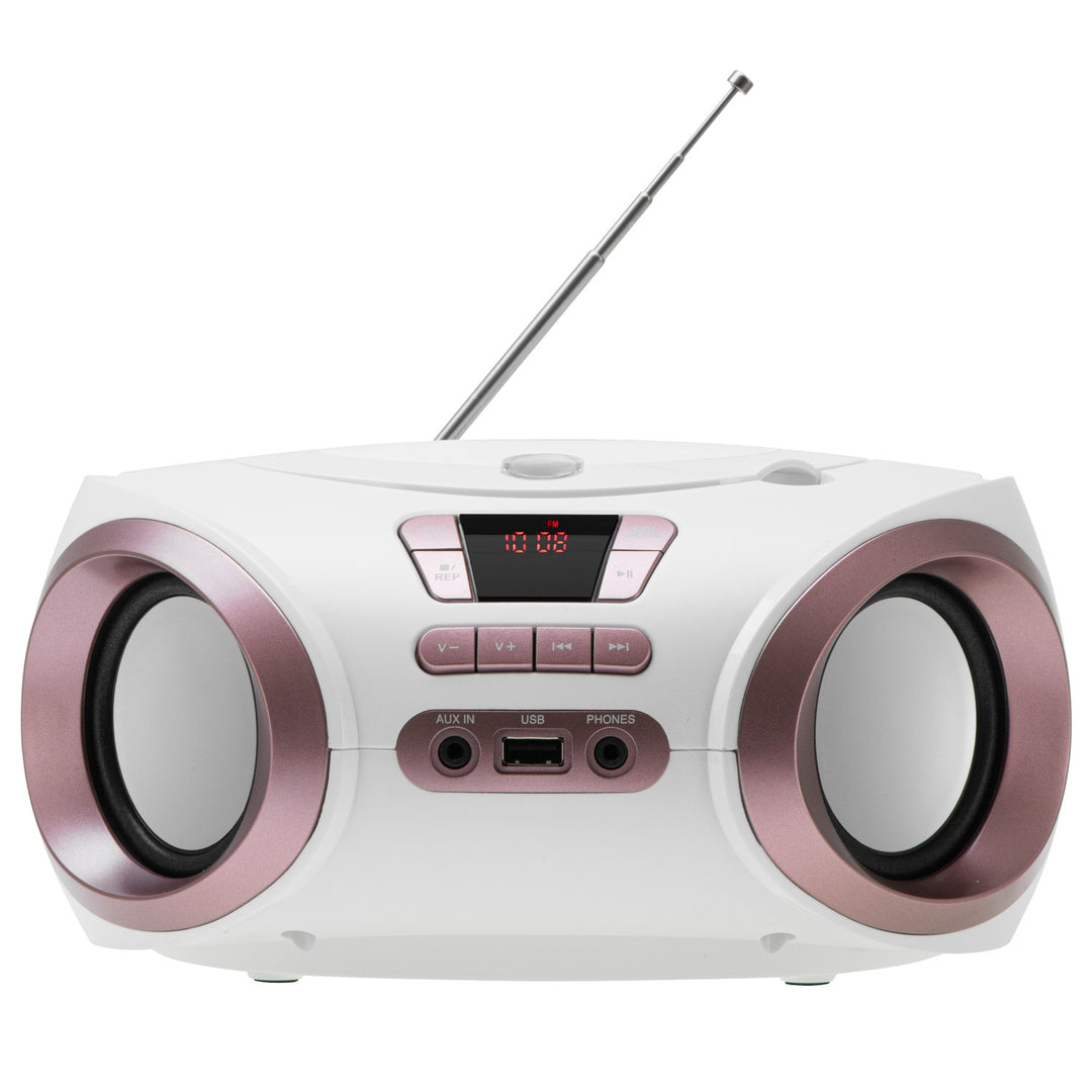 Rádio Boombox CD-MP3, USB, FM rádio, AUX, výstup pro sluchátka, Adler, AD 1181