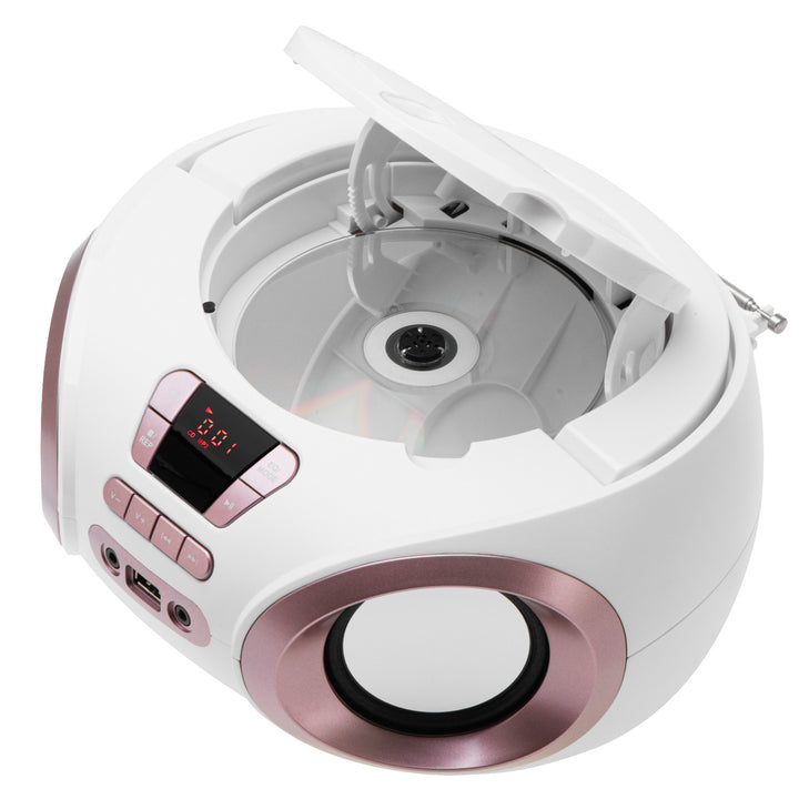 Rádio Boombox CD-MP3, USB, FM rádio, AUX, výstup pro sluchátka, Adler, AD 1181