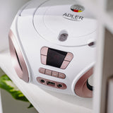 Rádio Boombox CD-MP3, USB, FM rádio, AUX, výstup pro sluchátka, Adler, AD 1181