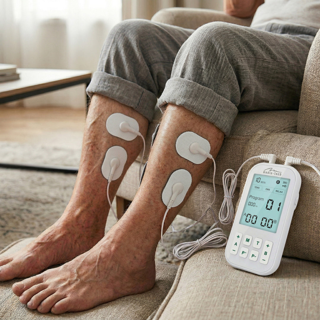 Masážní přístroj a elektrostimulátor svalů, TENS/EMS, stimulace 3 v 1, Mediatech, MT6543