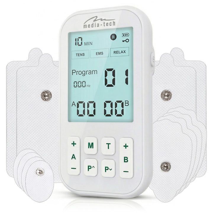 Masážní přístroj a elektrostimulátor svalů, TENS/EMS, stimulace 3 v 1, Mediatech, MT6543