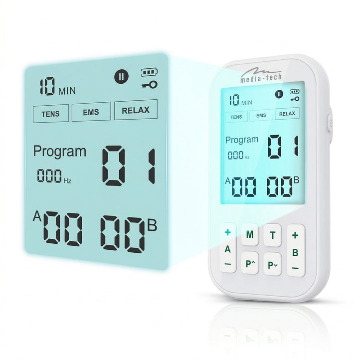 Masážní přístroj a elektrostimulátor svalů, TENS/EMS, stimulace 3 v 1, Mediatech, MT6543