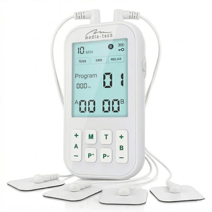 Masážní přístroj a elektrostimulátor svalů, TENS/EMS, stimulace 3 v 1, Mediatech, MT6543