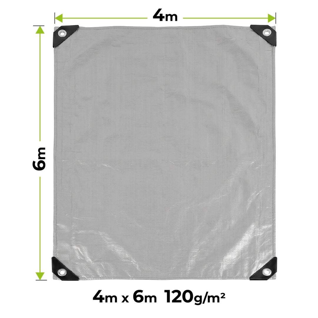 Stříbrná plachta 120 g, 4 x 6 m, VA0476, voděodolná, Vayox