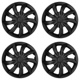 Univerzální automobilové kryty kol 17'' NRM Quad, matně černé, 4 kusy