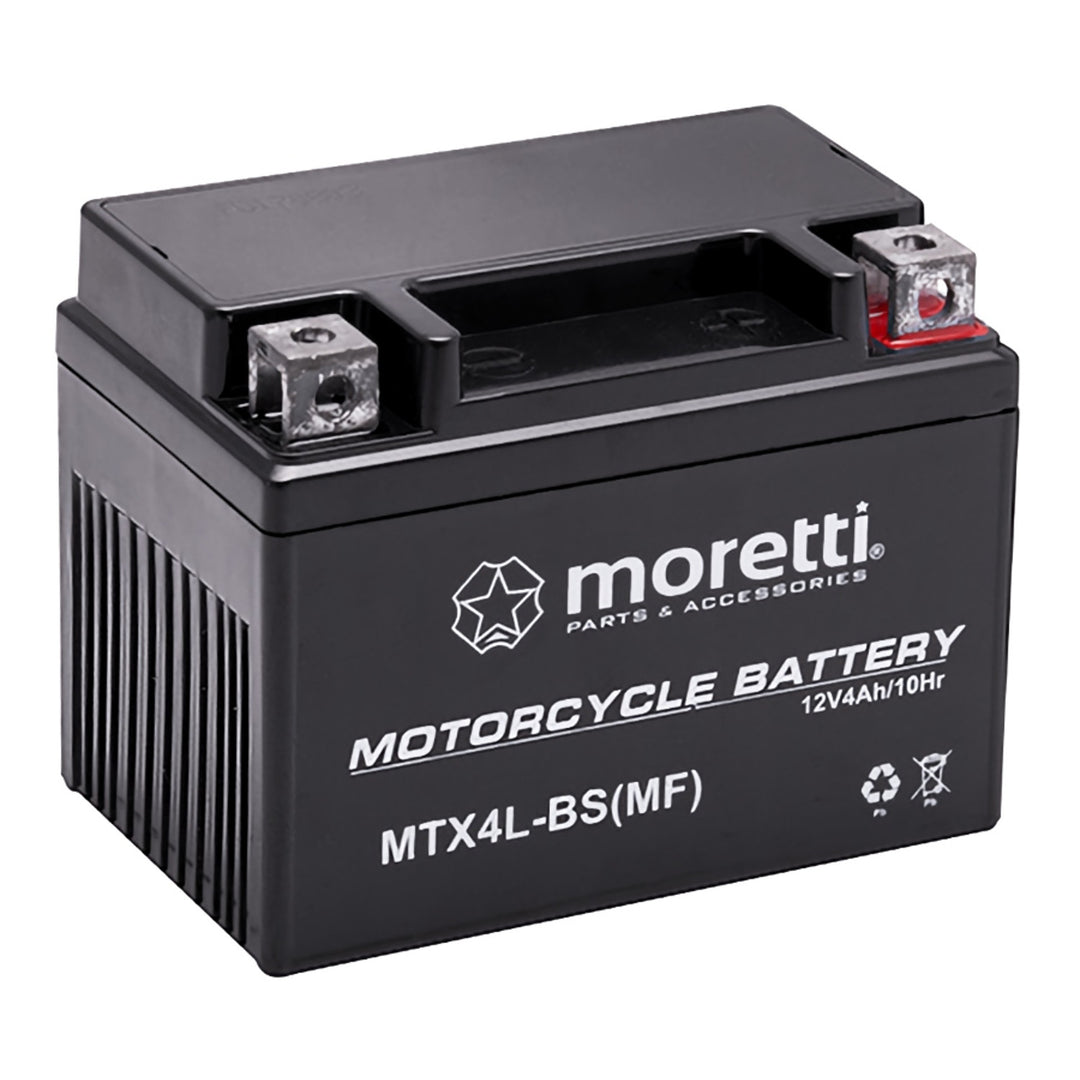 Baterie Moretti, 12 V, 4 Ah, AGM (gelová), startovací proud 50 A, AKUYTX4L-BSXMOR000
