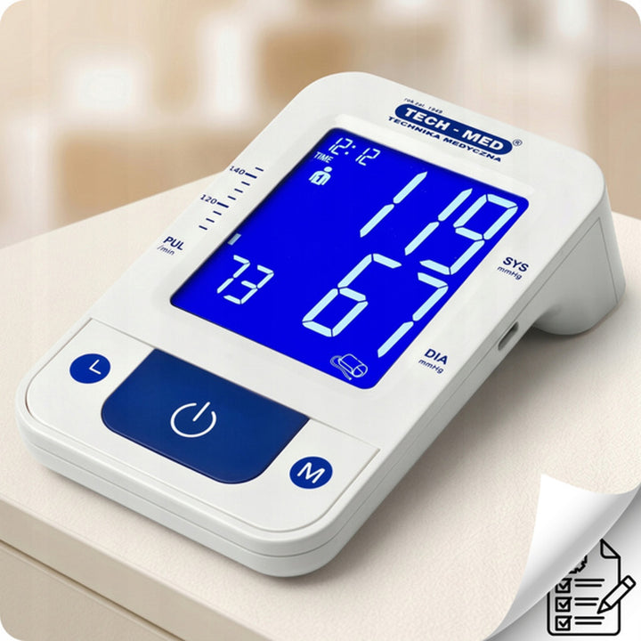 Elektronický tlakoměr, hlasová funkce, manžeta 22–42 cm, indikátor IHB, TMA-CONTROL3, Techmed