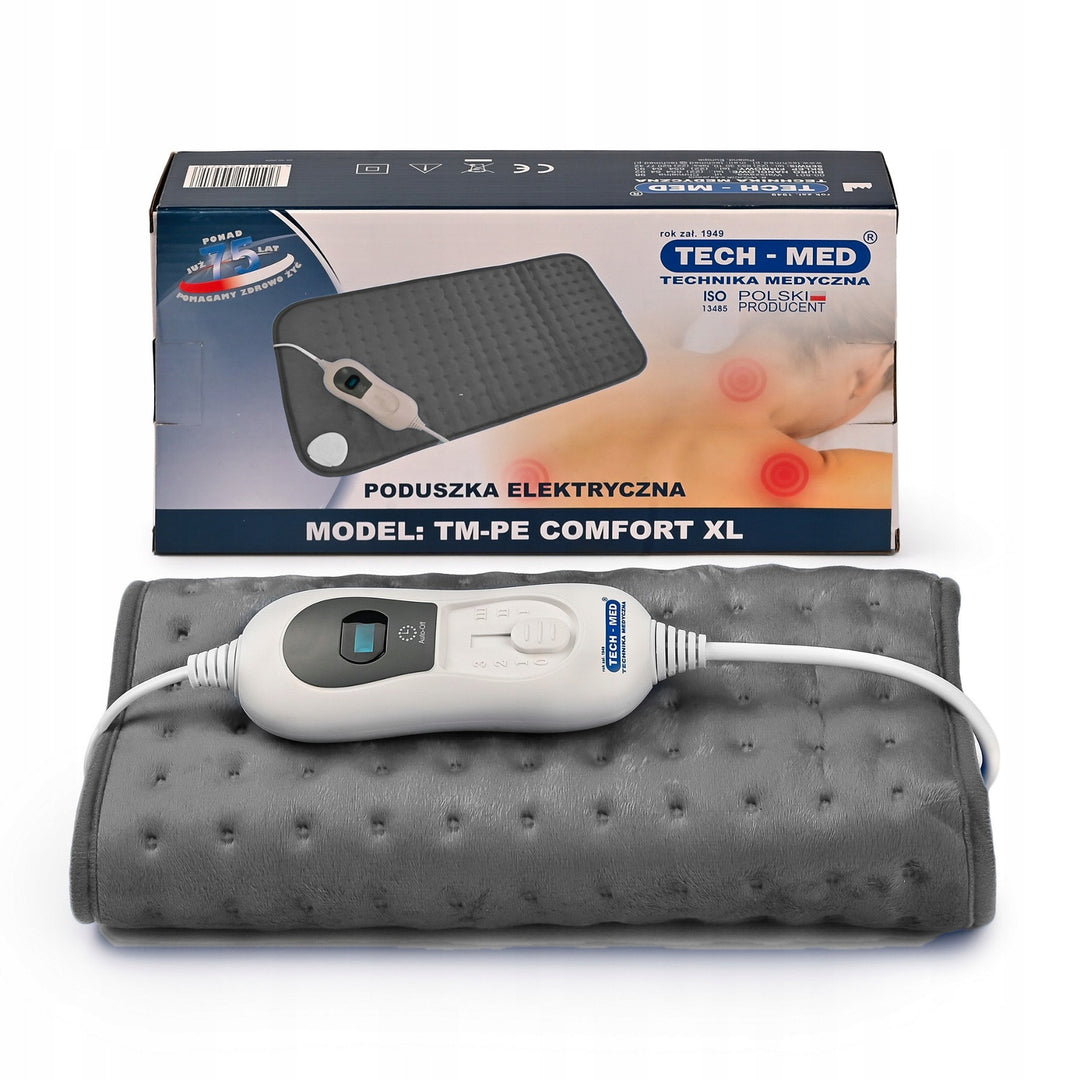 Elektrický polštář, 3 stupně ohřevu, 30 × 60 cm, výkon 100 W, TM-PE COMFORT XL, Tech-Med
