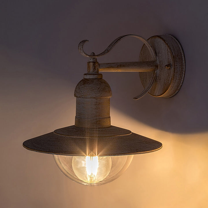 Nástěnná lampa Rabalux, venkovní, IP44, E27, max. 60 W, antická bílá, Oslo, 4 kusy