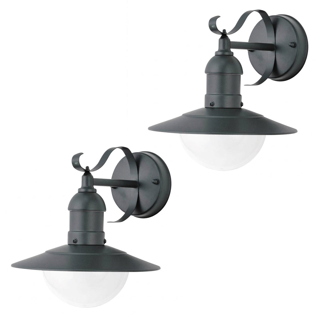 Nástěnné svítidlo Rabalux, venkovní, IP44, E27, max. 60 W, zelené, Oslo, 2 ks