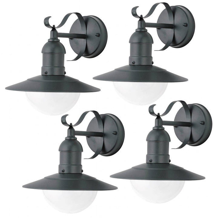 Nástěnná svítidla Rabalux, venkovní, IP44, E27, max. 60 W, zelená, Oslo, 4 ks