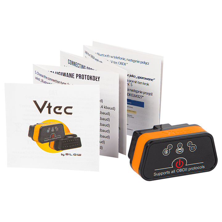 Diagnostické rozhraní OBD2 Vtec iTRON Blow, Bluetooth 4.0, bezdrátová komunikace s palubním počítačem vozidla, vysoká kompatibilita, 58-660#