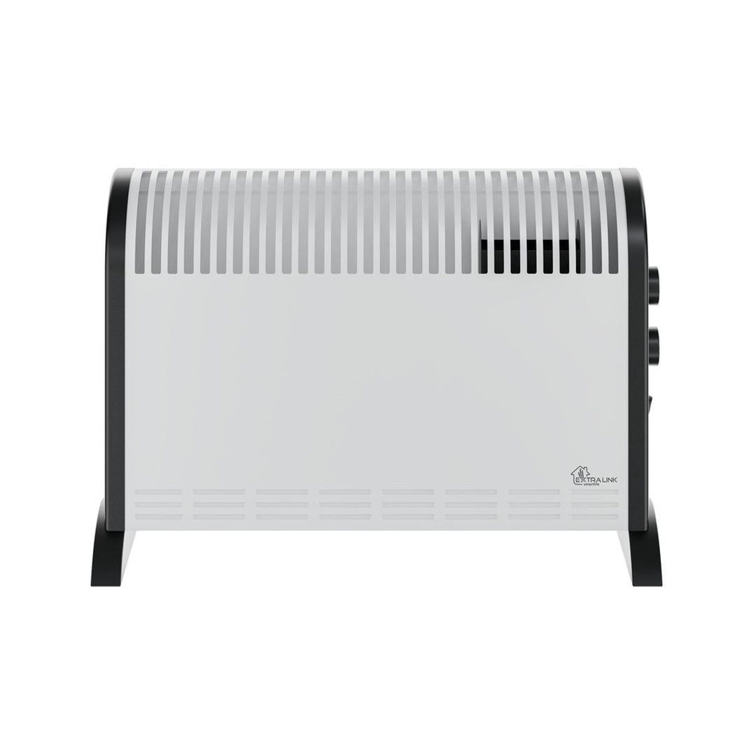 Elektrický konvektorový radiátor Extralink, výkon 2000 W, vestavěný ventilátor pro rozvod tepla, 3stupňová regulace, režim turbo, LCV-06