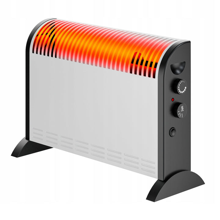 Elektrický konvektorový radiátor Extralink, výkon 2000 W, vestavěný ventilátor pro rozvod tepla, 3stupňová regulace, režim turbo, LCV-06
