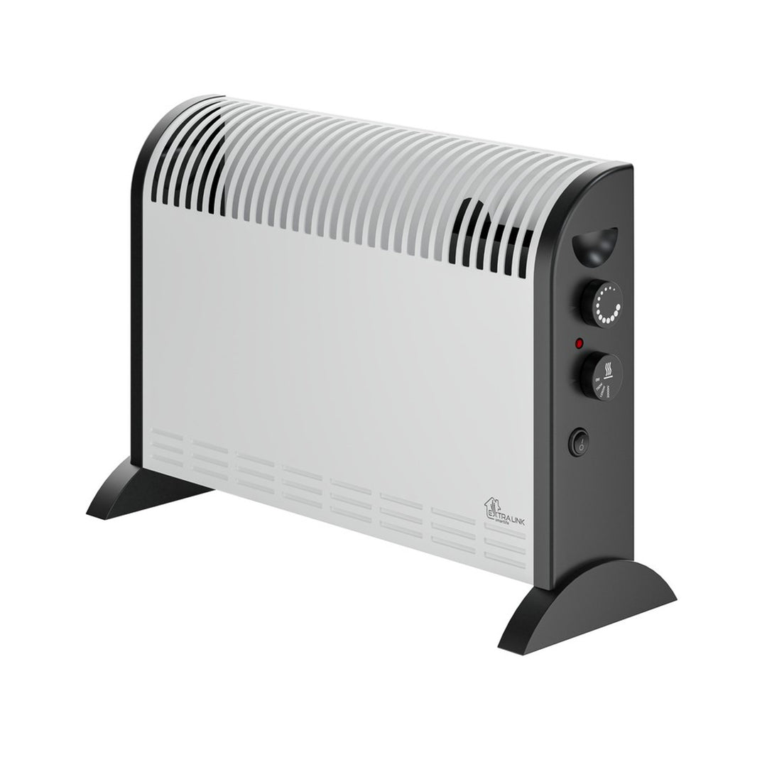 Elektrický konvektorový radiátor Extralink, výkon 2000 W, vestavěný ventilátor pro rozvod tepla, 3stupňová regulace, režim turbo, LCV-06