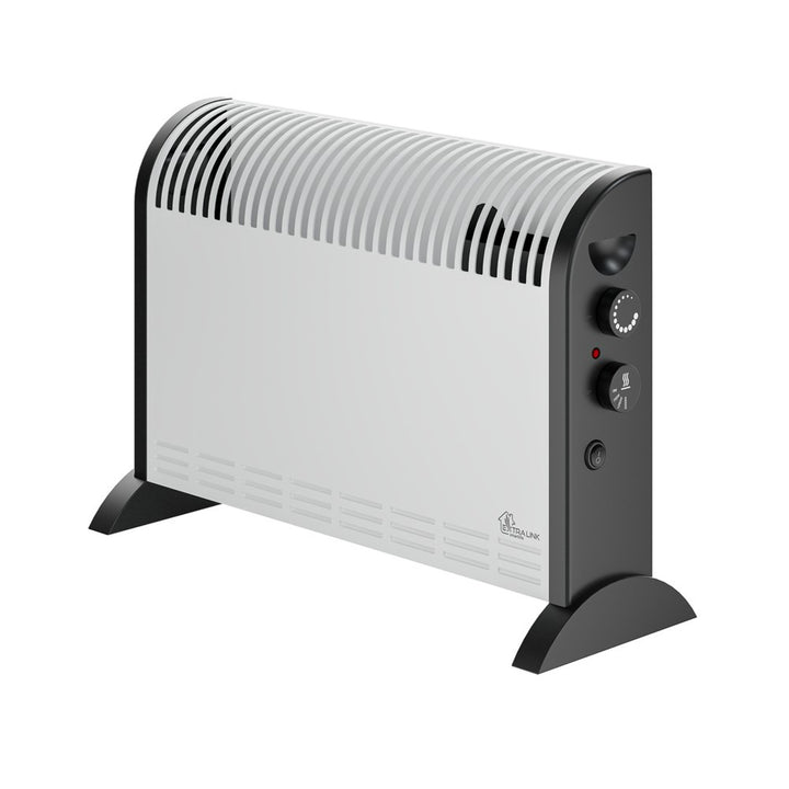 Elektrický konvektorový radiátor Extralink, výkon 2000 W, vestavěný ventilátor pro rozvod tepla, 3stupňová regulace, režim turbo, LCV-06