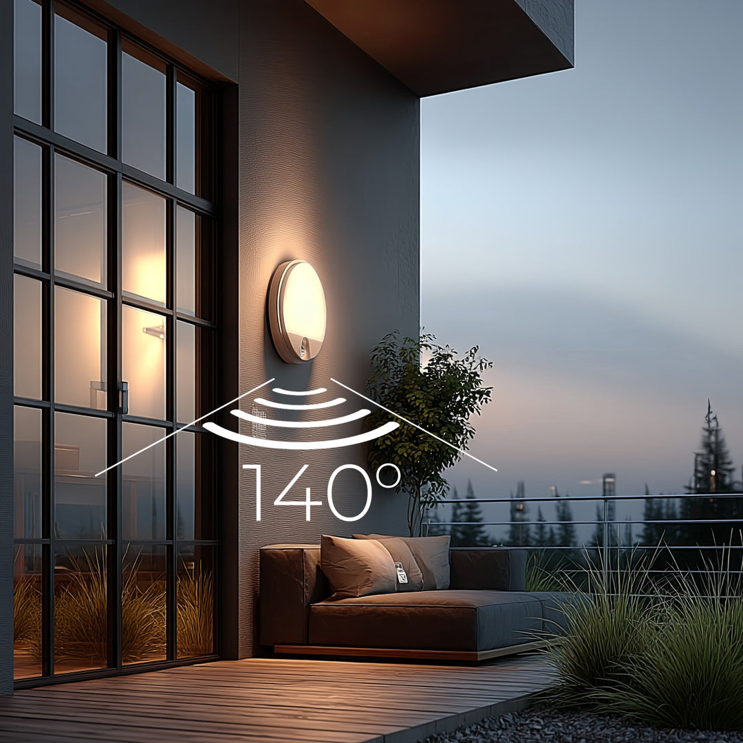 LED svítidlo s pohybovým senzorem Maclean, PIR senzor, bílá barva, 15 W, IP54, 1100 lm, neutrální barva světla, MCE291 W, 2 kusy