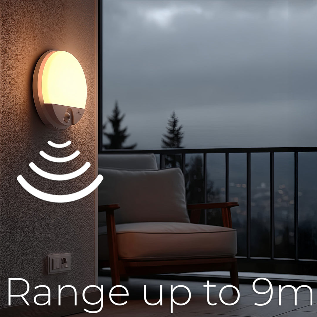 LED svítidlo s pohybovým senzorem Maclean, PIR senzor, bílá barva, 15 W, IP54, 1100 lm, neutrální barva světla, MCE291 W, 2 kusy