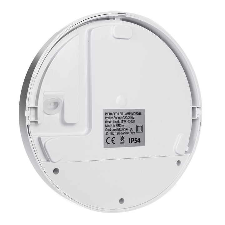 LED svítidlo s pohybovým senzorem Maclean, PIR senzor, bílá barva, 15 W, IP54, 1100 lm, neutrální barva světla, MCE291 W, 2 kusy