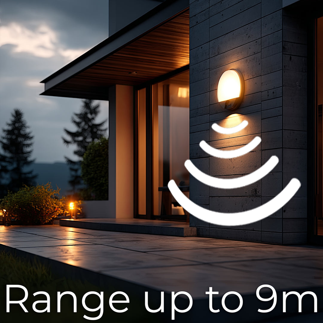 LED svítidlo s pohybovým čidlem Maclean, PIR čidlo, šedá barva, 15 W, IP54, 1100 lm, neutrální barva světla, MCE291 W, 2 kusy