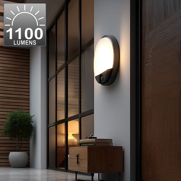 LED svítidlo s pohybovým čidlem Maclean, PIR čidlo, šedá barva, 15 W, IP54, 1100 lm, neutrální barva světla, MCE291 W, 2 kusy