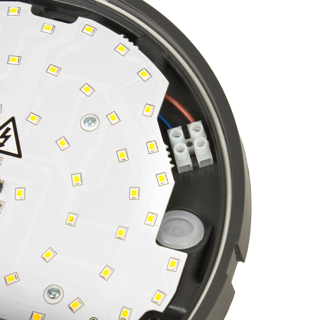 LED svítidlo s pohybovým čidlem Maclean, PIR čidlo, šedá barva, 15 W, IP54, 1100 lm, neutrální barva světla, MCE291 W, 2 kusy