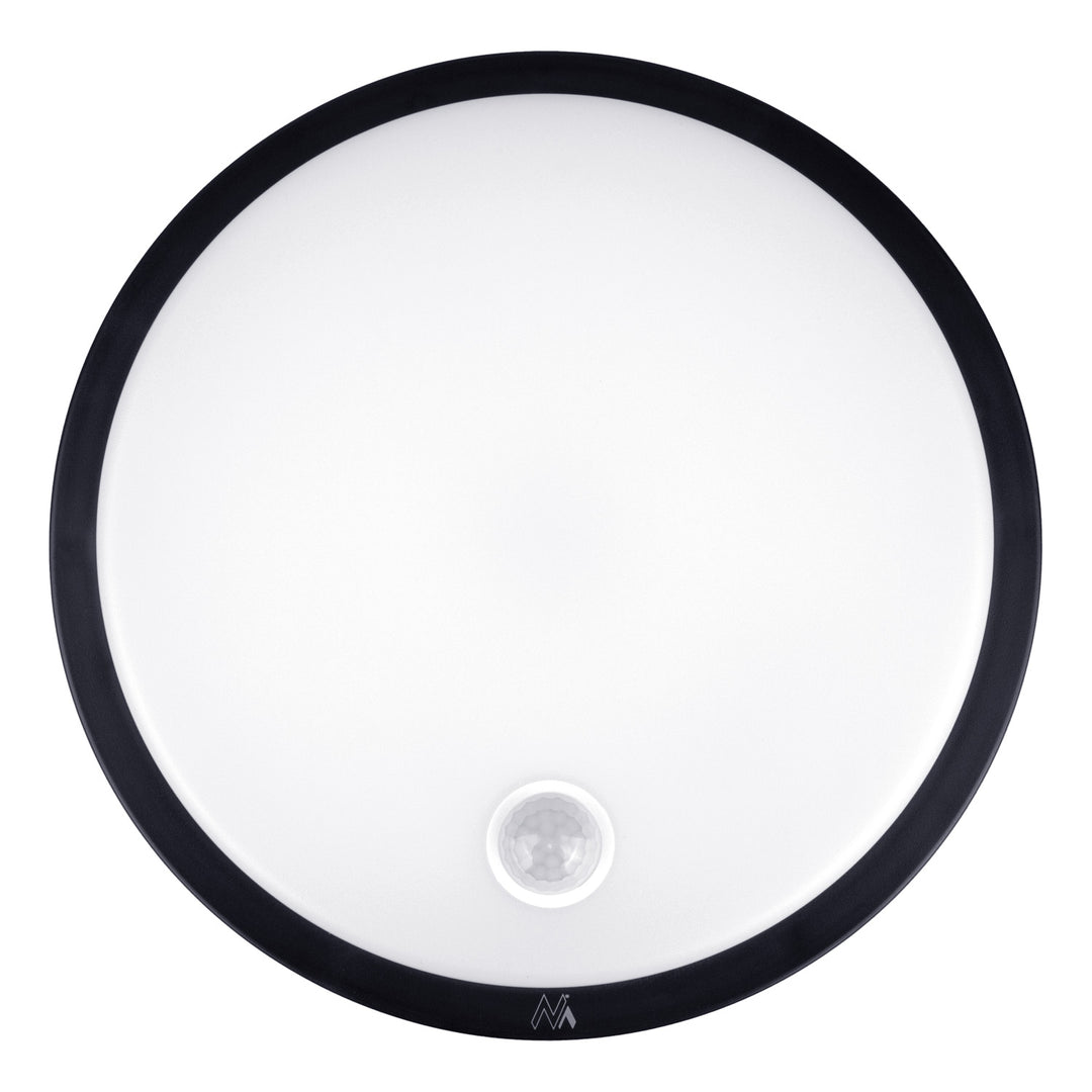 LED svítidlo s pohybovým čidlem Maclean, PIR čidlo, černá barva, 10 W, IP65, 1000 lm, neutrální barva světla, MCE525 B, 2 ks