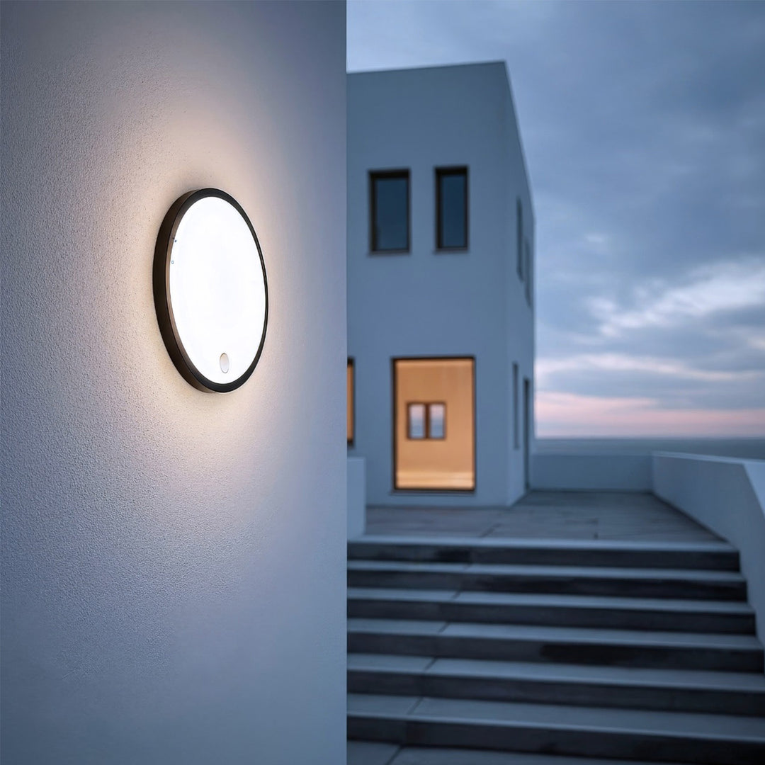 LED svítidlo s pohybovým čidlem Maclean, PIR čidlo, černá barva, 10 W, IP65, 1000 lm, neutrální barva světla, MCE525 B, 2 ks