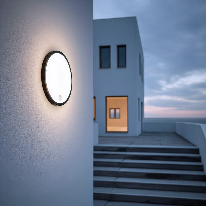 LED svítidlo s pohybovým čidlem Maclean, PIR čidlo, černá barva, 10 W, IP65, 1000 lm, neutrální barva světla, MCE525 B, 2 ks