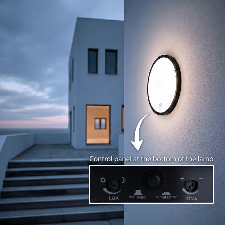 LED svítidlo s pohybovým čidlem Maclean, PIR čidlo, černá barva, 10 W, IP65, 1000 lm, neutrální barva světla, MCE525 B, 2 ks