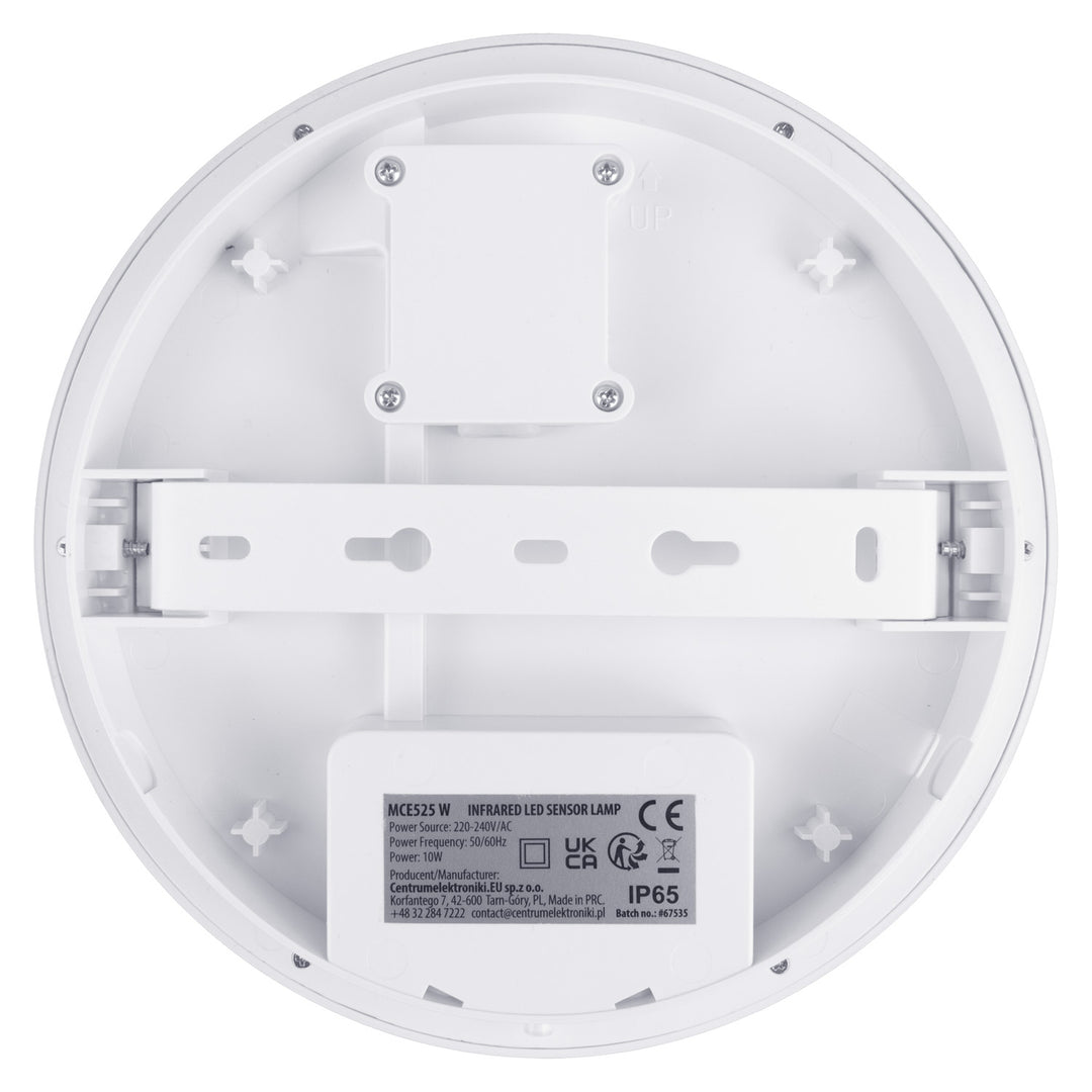 LED svítidlo s pohybovým senzorem Maclean, senzor PIR, bílá barva, 10 W, IP65, 1000 lm, neutrální barva světla, MCE525 W, 2 ks