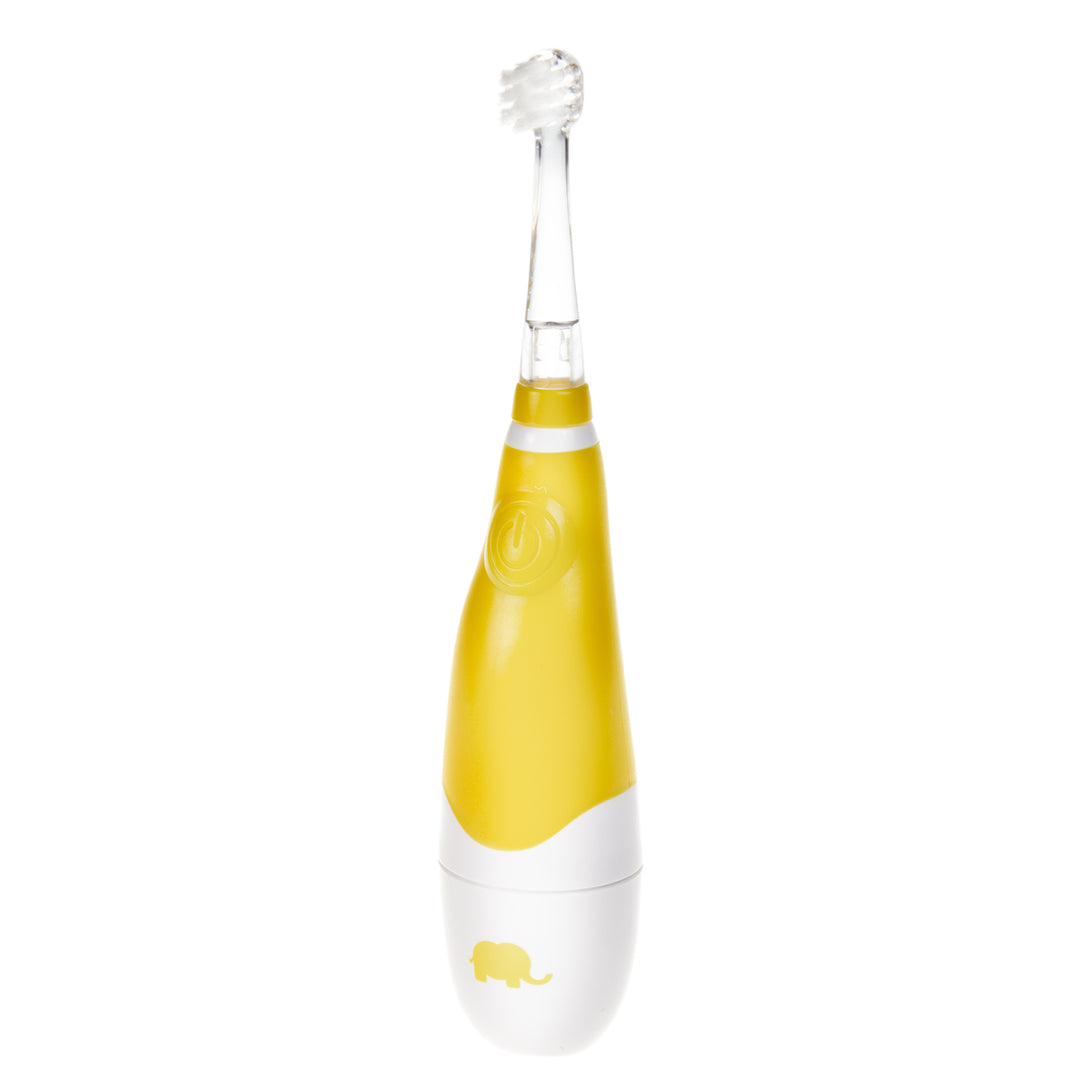 Dětský sonický zubní kartáček SEAGO, žlutý, 4 nástavce, SG-902 Yellow + alkalická baterie AAA Varta Industrial
