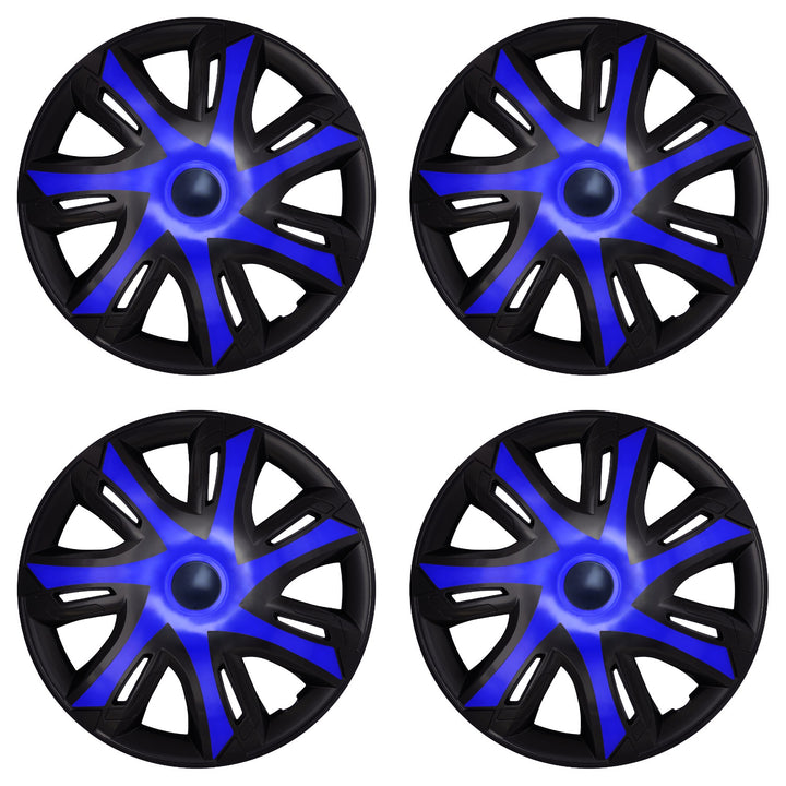 Univerzální kryty kol 16'' NRM N-Power modré/černé, 4 ks