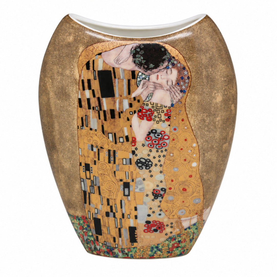 Porcelánová váza v dárkové krabičce, kolekce Klimt – Polibek