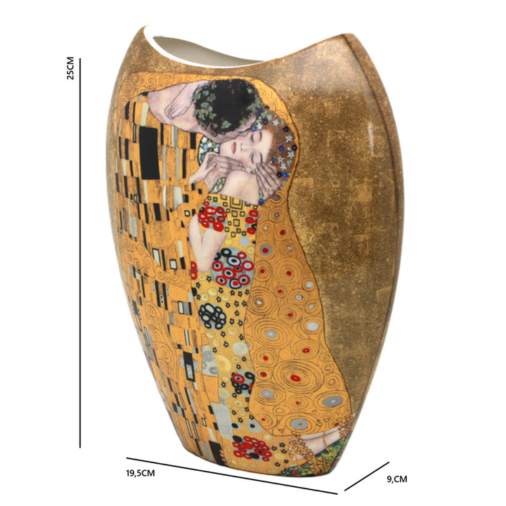 Porcelánová váza v dárkové krabičce, kolekce Klimt – Polibek