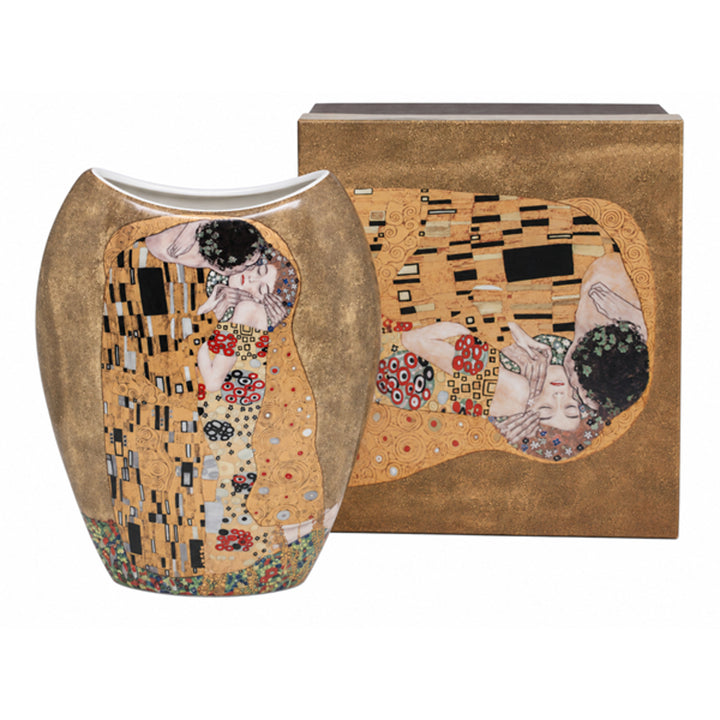 Porcelánová váza v dárkové krabičce, kolekce Klimt – Polibek