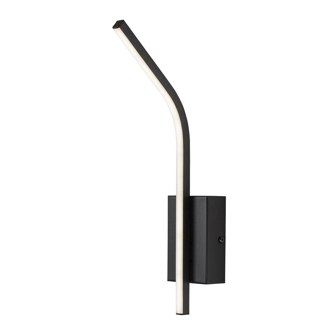 Interiérová nástěnná lampa Tilmann, černá, LED 10 W, 550 lm, 4000 K, výška 36 cm, IP44, dotykové ovládání, 75088