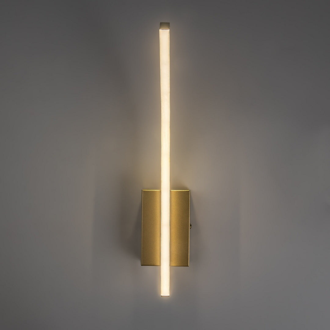 Interiérová nástěnná lampa Tilmann, zlatá, LED 10 W, 550 lm, 4000 K, výška 36 cm, IP44, dotykové ovládání, 75089