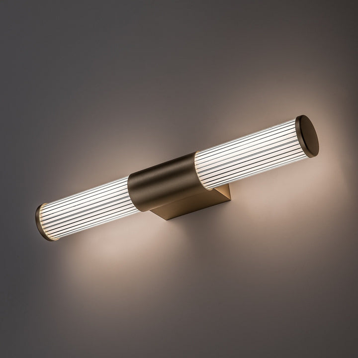 Koupelnové nástěnné svítidlo, Calyn, LED 8 W, 4000 K, 620 lm, délka 40 cm, zlaté, IP44, 75104