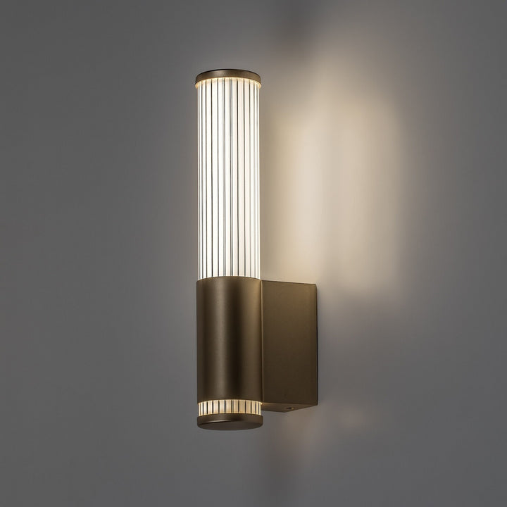Koupelnové nástěnné svítidlo, Calyn, LED 6 W, 4000 K, 530 lm, výška 29 cm, zlaté, IP44, 75106