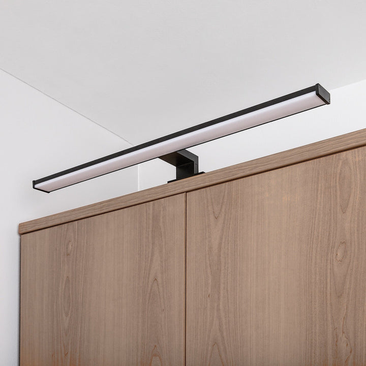 Koupelnová nástěnná lampa, Seyra, LED 12 W, 4000 K, 910 lm, délka 60 cm, černá, IP44, 75113