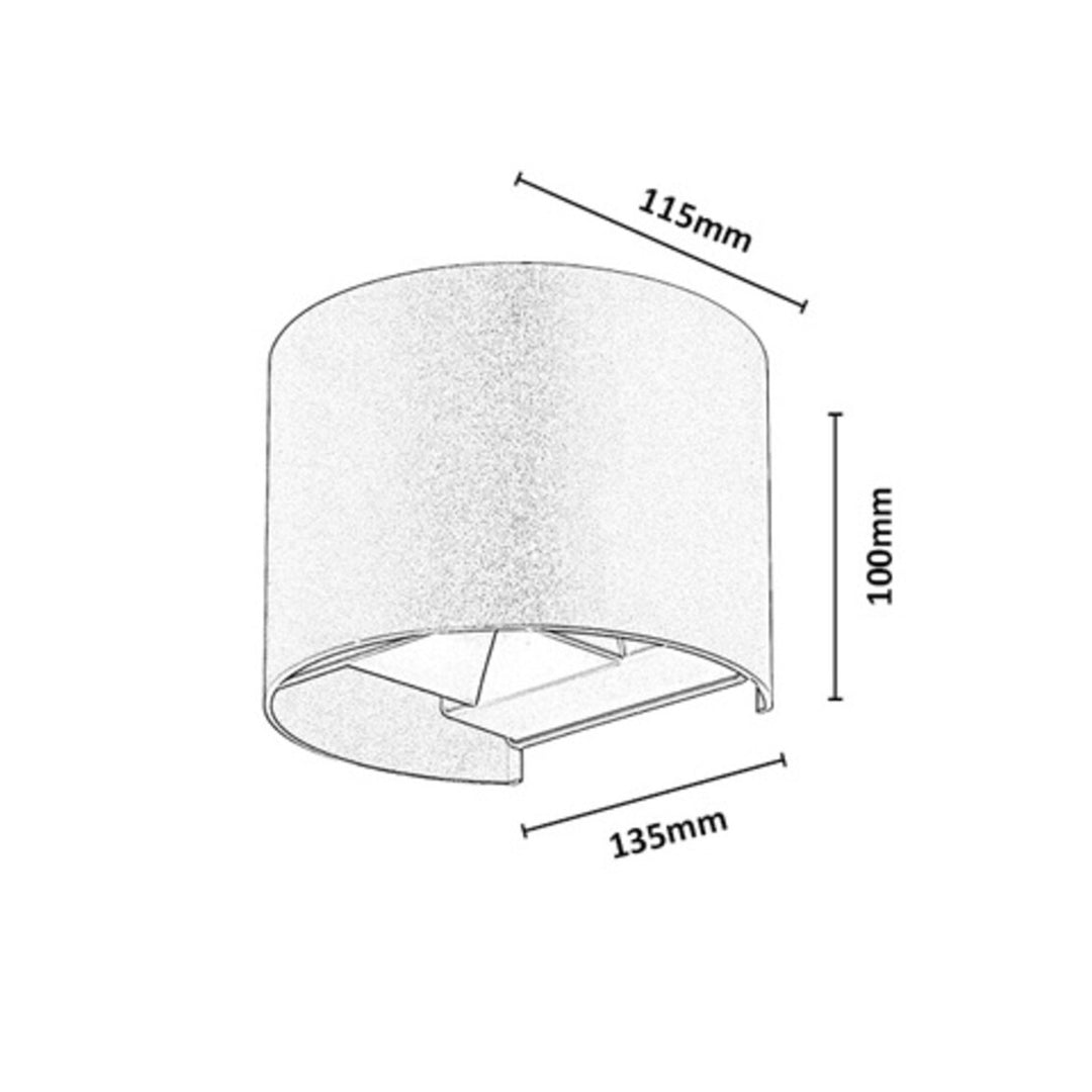Venkovní nástěnné svítidlo, Virna, LED 5 W, 420 lm, barevná teplota 2700, 4000, 6500 K, IP54, šedá-béžová, 77217