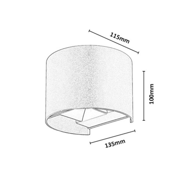 Venkovní nástěnné svítidlo, Virna, LED 5 W, 420 lm, barevná teplota 2700, 4000, 6500 K, IP54, šedá-béžová, 77217