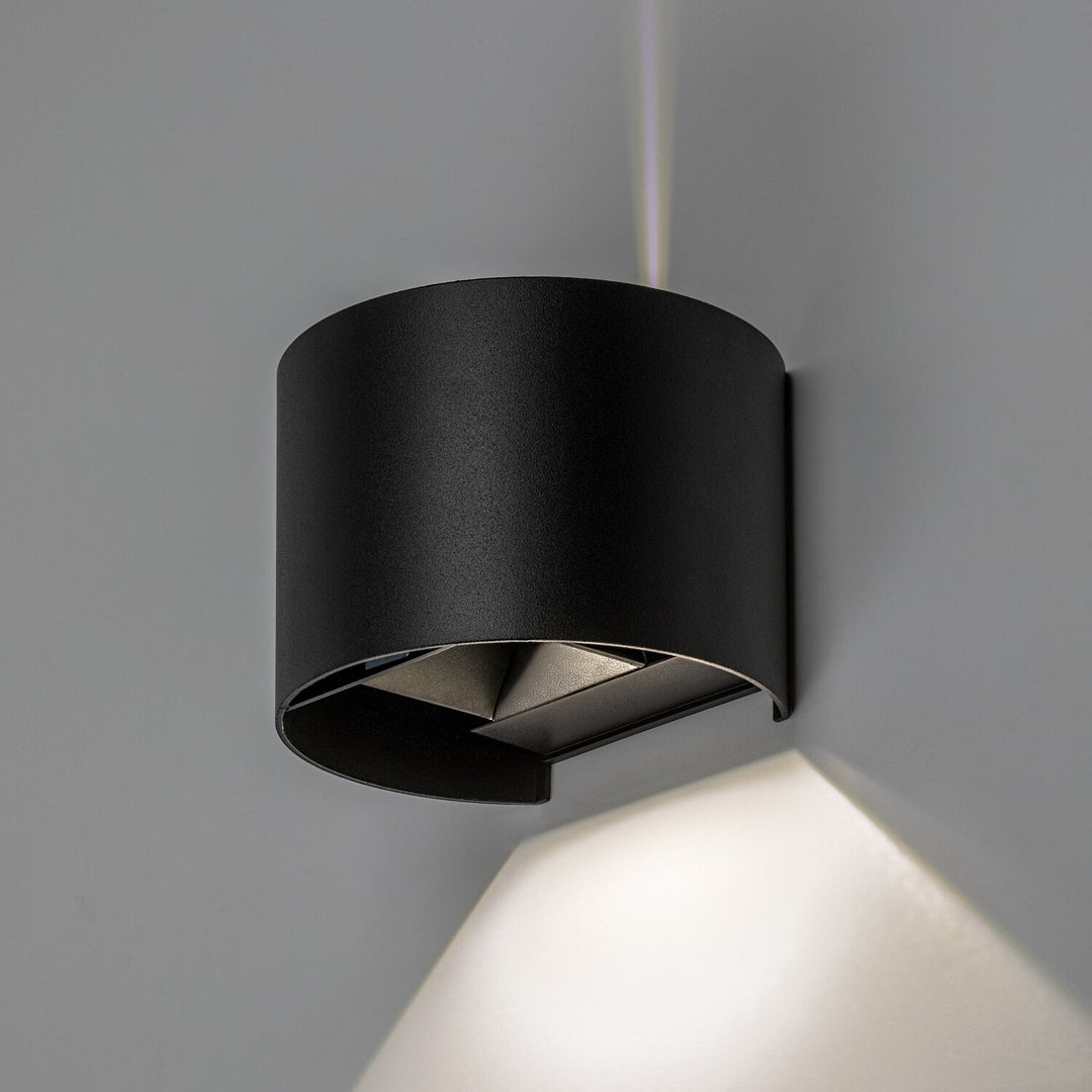 Venkovní nástěnné svítidlo, Virna, LED 5 W, 420 lm, barevná teplota 2700, 4000, 6500 K, IP54, černé, 77218