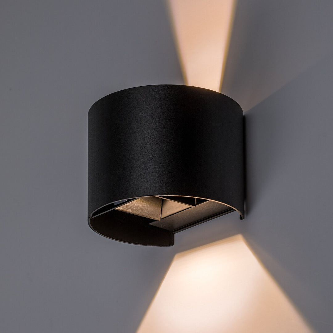 Venkovní nástěnné svítidlo, Virna, LED 5 W, 420 lm, barevná teplota 2700, 4000, 6500 K, IP54, černé, 77218