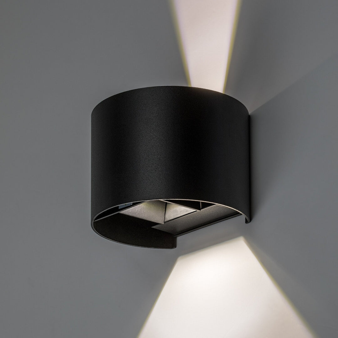 Venkovní nástěnné svítidlo, Virna, LED 5 W, 420 lm, barevná teplota 2700, 4000, 6500 K, IP54, černé, 77218
