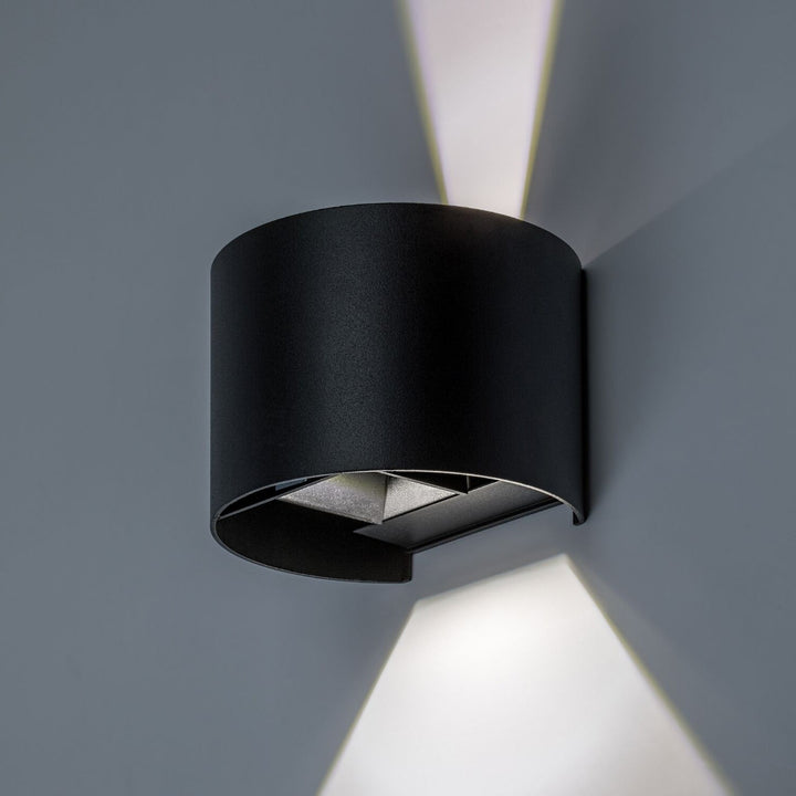 Venkovní nástěnné svítidlo, Virna, LED 5 W, 420 lm, barevná teplota 2700, 4000, 6500 K, IP54, černé, 77218