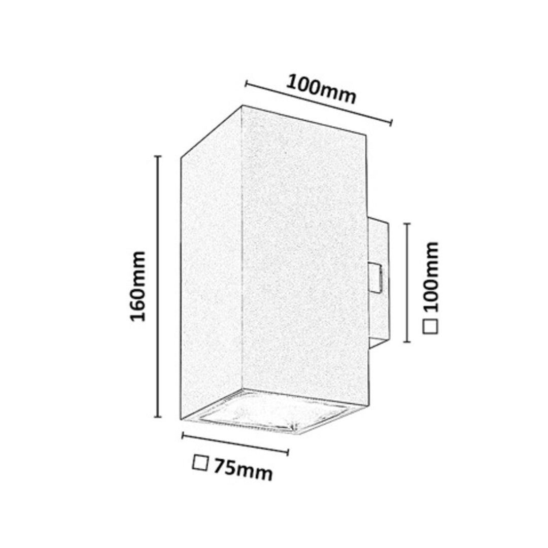 Venkovní nástěnné svítidlo, Urfa, LED 18 W, 1800 lm, barevná teplota 2700, 4000, 6500 K, výška 16 cm, IP65, šedá-béžová, 77215
