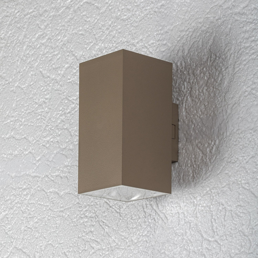 Venkovní nástěnné svítidlo, Urfa, LED 18 W, 1800 lm, barevná teplota 2700, 4000, 6500 K, výška 16 cm, IP65, šedá-béžová, 77215