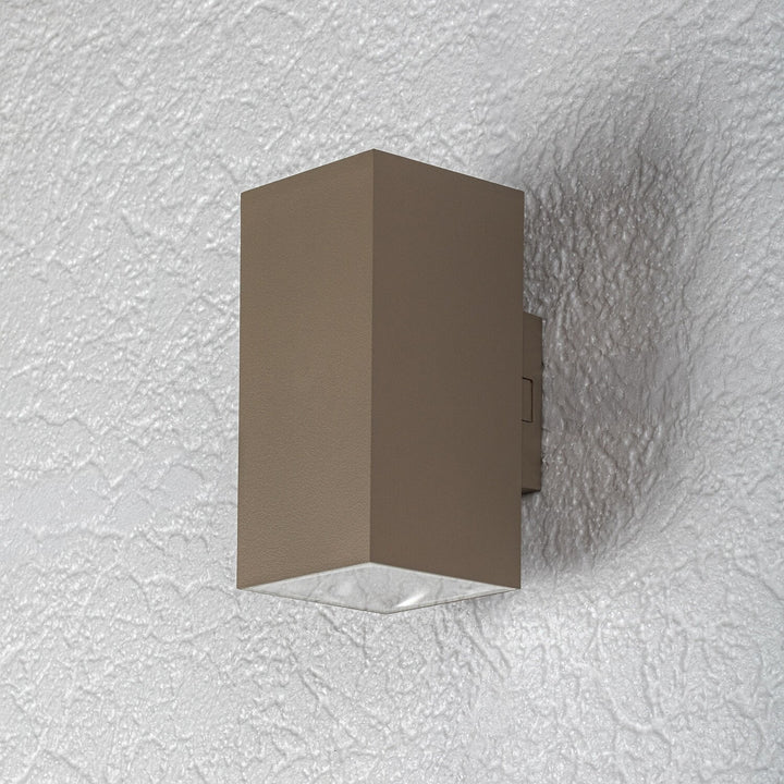Venkovní nástěnné svítidlo, Urfa, LED 18 W, 1800 lm, barevná teplota 2700, 4000, 6500 K, výška 16 cm, IP65, šedá-béžová, 77215